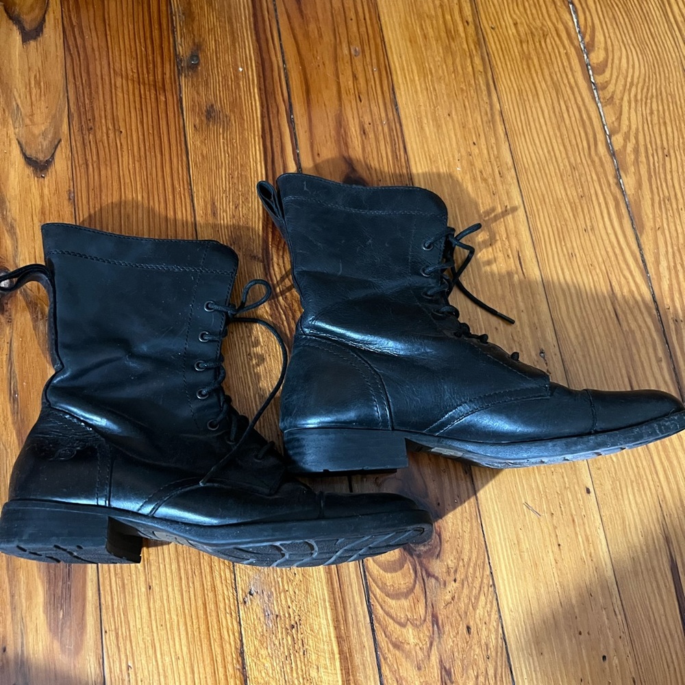 Born black lace up combat boots